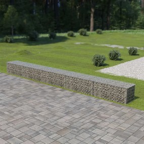 vidaXL Muro gabião com tampas aço galvanizado 600x50x50 cm