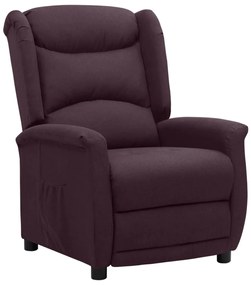 vidaXL Poltrona reclinável tecido roxo