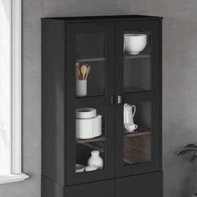 vidaXL Topo de aparador VIKEN derivados de madeira preto