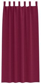 Cortinas opacas 2 pcs vermelho tinto 225 x 140 cm Poliéster