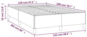 Estrutura de cama 120x200 cm veludo verde-escuro