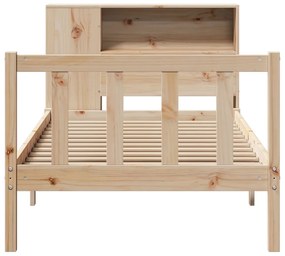 Cama com estante sem colchão 100x200 cm pinho maciço
