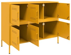 Aparador 100,5x39x79 cm aço amarelo mostarda