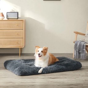 Cama fofa para cães 110 x 73 cm cinzento escuro