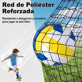 Conjunto de 2 Balizas de Futebol Dobráveis, 120 x 90 x 92 cm, com Estacas de Fixação, Preto