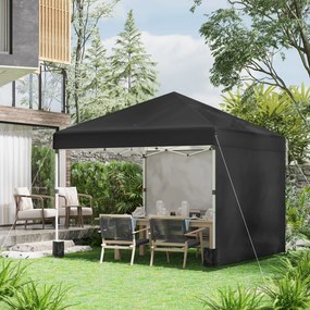 Tenda de jardim pop-up dobrável, com altura ajustável, proteção UV 30+, 2 paredes laterais e saco de transporte incluído