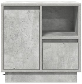 Criado-Mudo com LED Cinza Concreto 50x34,5x50 cm