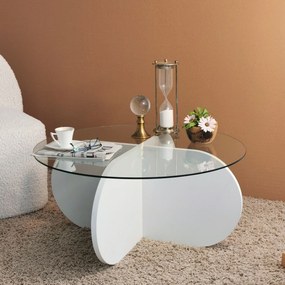 Mesa de Café Bubble – Branca – 75 cm x 35 cm x 75 cm
