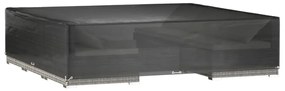 Capas móveis de jardim 2 pcs 16 ilhós 240x240x55 cm retangular