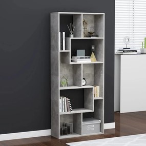 vidaXL Estante 67x24x161 cm derivados de madeira cinzento cimento