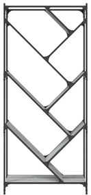 Estante 79x30x180 cm derivados de madeira e metal cinza sonoma