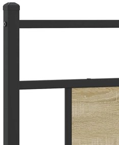 Estrutura cama s/ colchão derivados de madeira carvalho sonoma