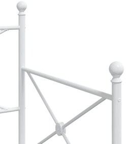 Cama de dia com gavetão sem colchão 90x190 cm aço branco