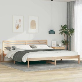 Estrutura da Cama com cabeceira Castanho 180 x 220 cm