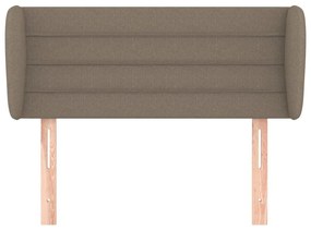 Cabeceira cama abas tecido 103x23x78/88 cm cinzento-acastanhado