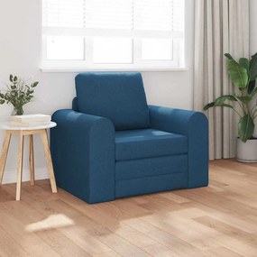 Sofa-Cama 2-em-1 Azul 98x71x83 cm Tecido