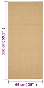 Tapete sisal natural 66x150 cm