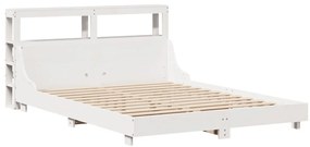Cama sem colchão 120x200 cm madeira de pinho maciça branco