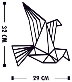 Acessório Decorativo de Parede Oragami – Preto – 26 x 32 cm, 29 x 32 c