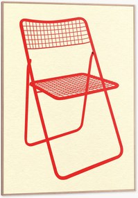 Impressão digital emoldurada Ted Net Chair