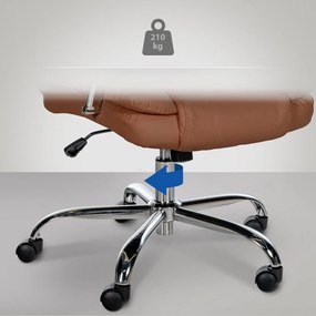 Cadeira de Escritório XXL Xanthos castanho claro