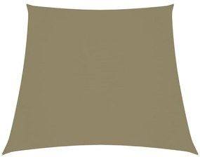 vidaXL Para-sol estilo vela tecido oxford trapézio 3/5x4 m bege
