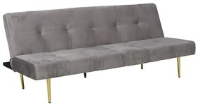 Poltrona Cama Dilin Veludo - Cinza