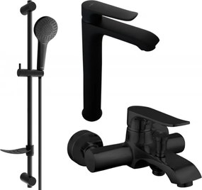 Mexen Pecos DF05 conjunto de banheira, preto - 72713DF05-70