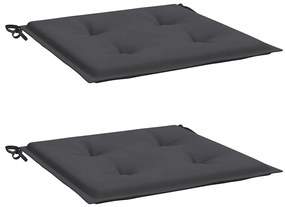 Almofadões p/ cadeiras de jardim 2 pcs tecido oxford antracite