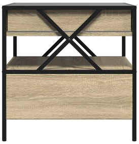 Mesa de centro luzes LED Infinity 50x50x51 cm carvalho sonoma