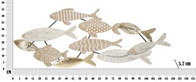 DECORAÇÃO DE PAREDE PEIXE CM 118X5,7X46,4 MULTICOLORIDO