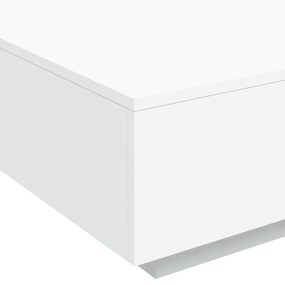 Mesa de centro com luzes LED 80x80x31cm branco