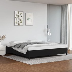 Estrutura de Cama Salu em Couro Artificial Preto - 200x200 cm - Design