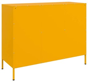 Aparador 100,5x39x79 cm aço amarelo mostarda