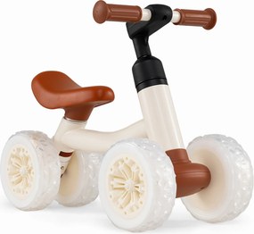 Bicicleta de Equilíbrio para Bebés, 57 x 28 x 39,5 cm, Rodas Luminosas, Branco