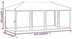 Tenda 3x6m Profissional Dobrável com Estrutura em Aço - Azul