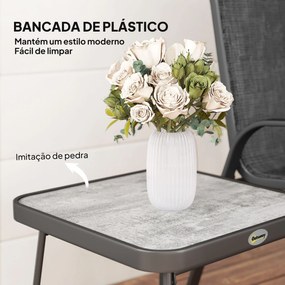 Conjunto de Móveis de Jardim 3 Peças Móveis de Exterior Incluí 2 Poltr