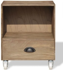Mesas de cabeceira 2 pcs madeira sólida castanho