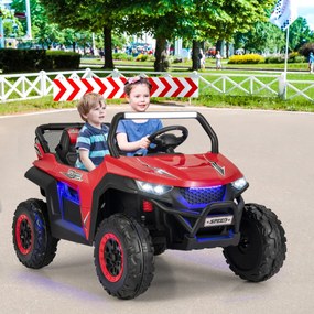 Carro elétrico de brincar UTV de 2 lugares com bateria de 12V para crianças com controlo remoto 2.4G Música de alta/baixa velocidade 3 a 8 anos 118 x