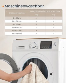 Tapete boho 120 x 170 cm elegante para uma decoração acolhedora da sala de estar bege cappuccino