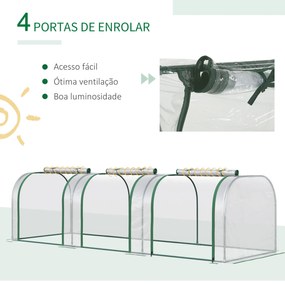Estufa 295x100x80 cm para Jardim Varanda Estufa Pequena para Cultivo d