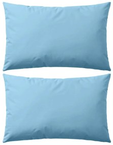 vidaXL Almofadas para exterior 2 pcs 60x40 cm azul claro