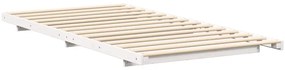 Estrutura de cama de chão Branco 90 x 210 cm