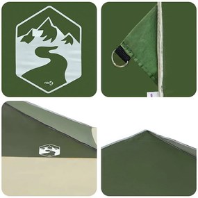 Tenda de Toldo Verde 400 x 400 x 227 / 236 / 245 cm Tecido Oxford