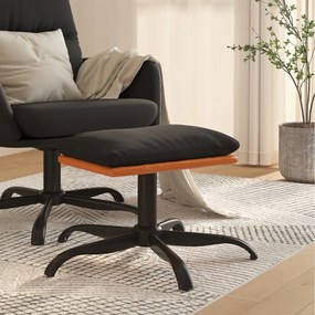 vidaXL Apoio de pés 60x60x36 cm tecido/couro artificial preto
