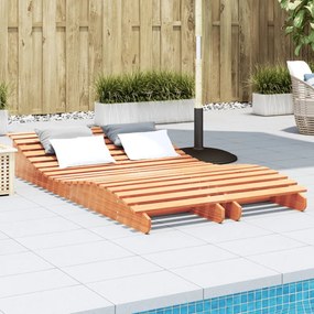 vidaXL Espreguiçadeiras 2 pcs 205x60x31,5 cm pinho maciço castanho-mel