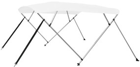vidaXL Toldo em 4 arcos Bimini 243x180x137 cm branco