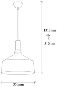 Candeeiro Suspenso Berceste – Preto – 35 x 35 cm