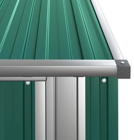 Abrigo de jardim 118,5x97x209,5 cm aço galvanizado verde