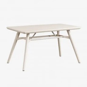 Rectangular Garden Table 135x80 Cm In Scand Polypropylene Tapioca Bege - Sklum